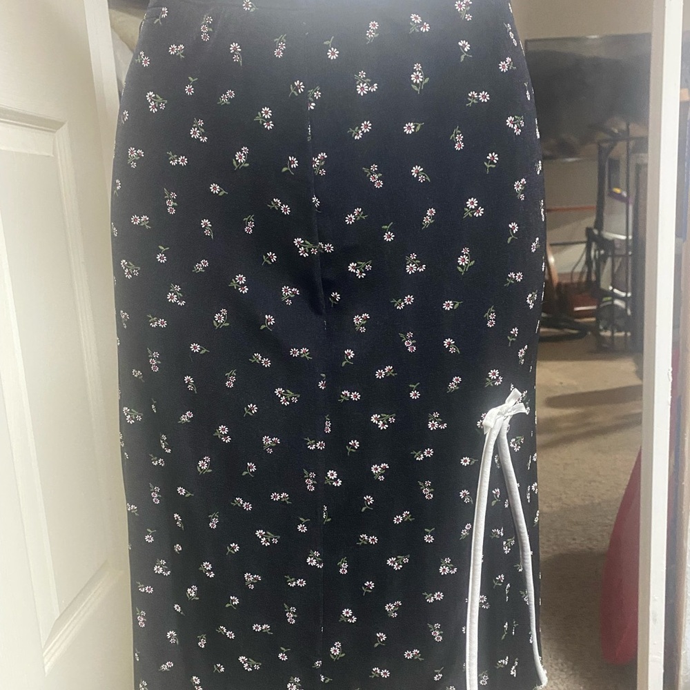 Susan Lawrence Black and White Midi Pencil Skirt